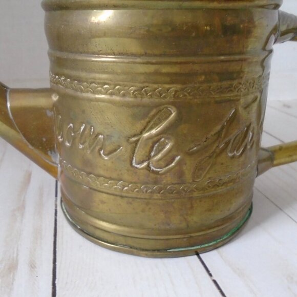 Brass Handmade Watering Can Rustic Vintage Cottage garden Inspired 3443 - Picture 5 of 8